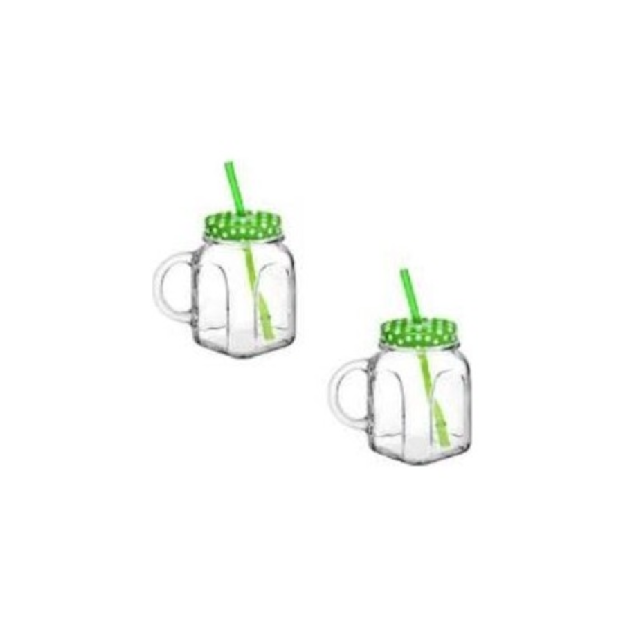 Paşabahçe 80388 Yeşil Metal Kapaklı Kulplu Bardak 2'li 450 cc