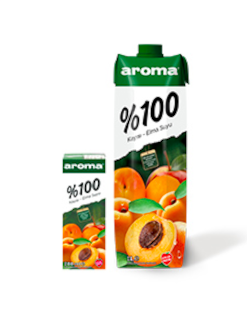 AROMA MEYVE SUYU %100 KAYISI -ELMA SUYU 1 LT